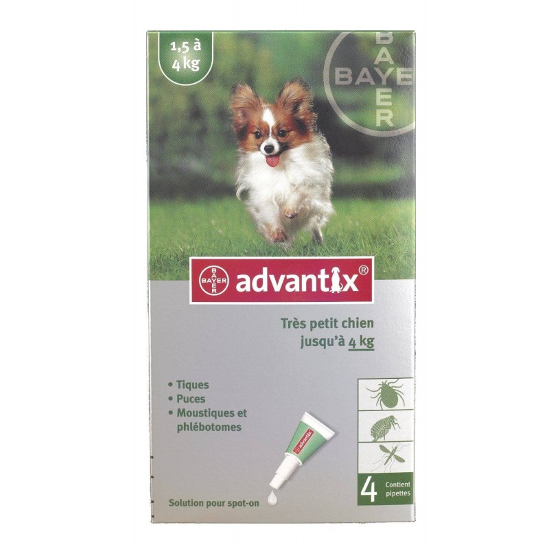 ADVANTIX 40 - Très petit Chien de 1.5 à 4 Kg