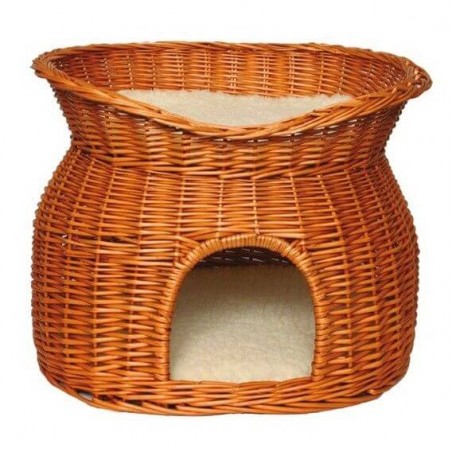 Panier en Osier avec lit pour chat