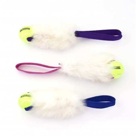 TUG E NUFF - Sheepskin Ball Bungee Tug - Tennis ball