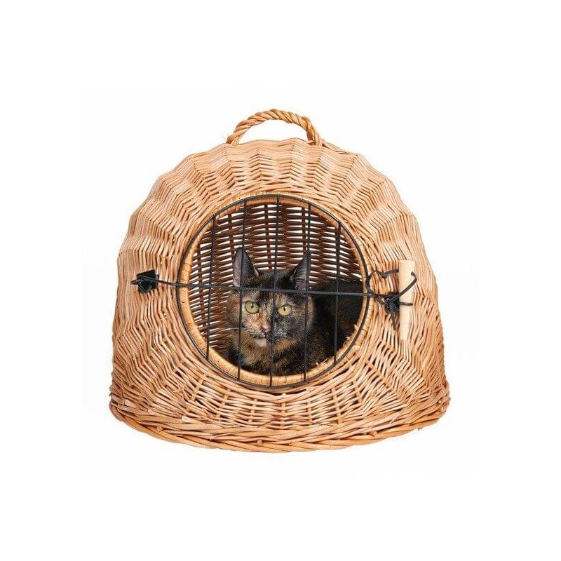 Corbeille Igloo avec grillage pour chat