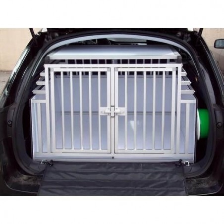 Cage de transport pour coffre de voiture DogBox Pro modele rehausse 2 places