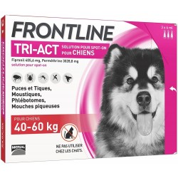 FRONTLINE TRIACT - Chiens de 40 à 60 Kg - Pipettes antiparasitaires (puces, tiques,poux)  - 1